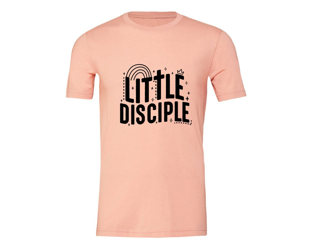 brand:Generic|color:Heather Peach|Retro Little Disciple Tshirt Kids Graphic T-Shirt