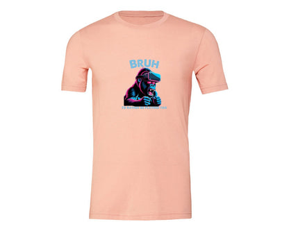 brand:Generic|color:Heather Peach|Bruh Id Rather Be Playing Tag T Shirt Graphic T-Shirt