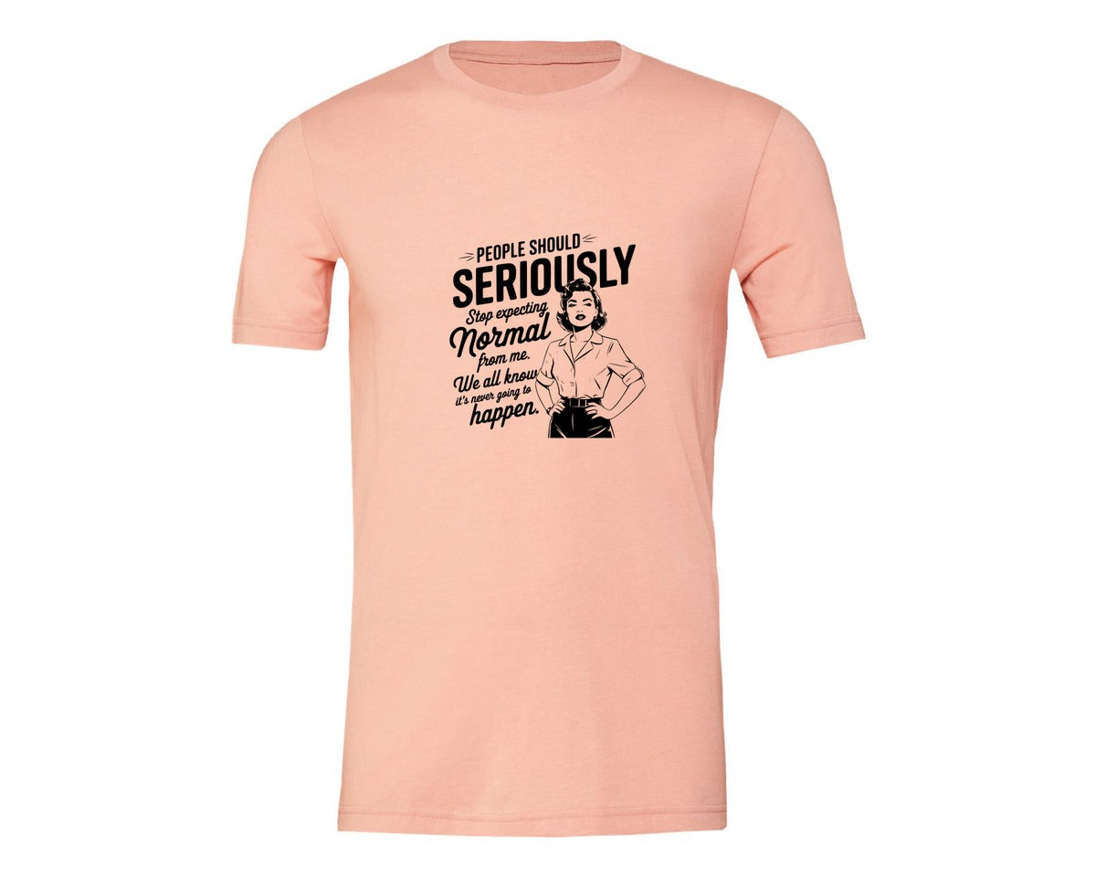 brand:Generic|color:Heather Peach|Vintage Funny Trendy Woman Shirt Design Graphic T-Shirt