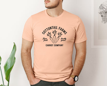 brand:Bella Canvas|color:Heather Peach|Cottontail Farms Carrot Company Graphic T-Shirt