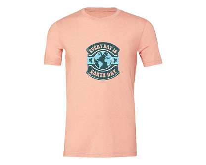 brand:Generic|color:Heather Peach|Everyday Is Earth Day Graphic T-Shirt