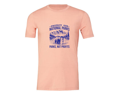 brand:Generic|color:Heather Peach|Protect Our National Parks Shirt Save Graphic T-Shirt