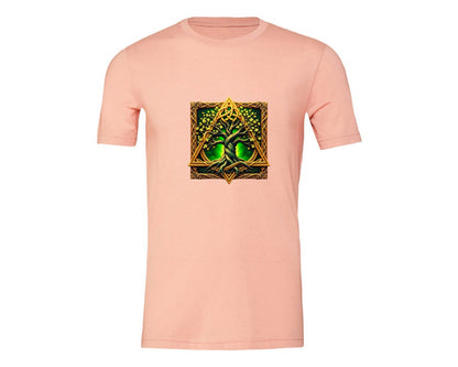 brand:Generic|color:Heather Peach|Celtic Tree Of Life Mystical Tree Graphic T-Shirt