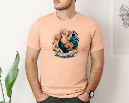 brand:Bella Canvas|color:Heather Peach|Just A Girl Who Loves Chickens 10 Graphic T-Shirt