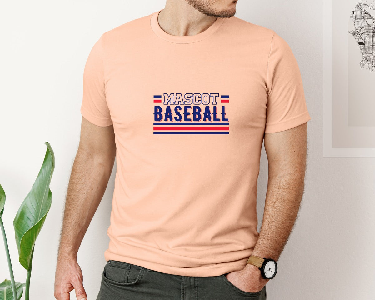 brand:Bella Canvas|color:Heather Peach|Baseball Team Baseball Mom 2 Graphic T-Shirt