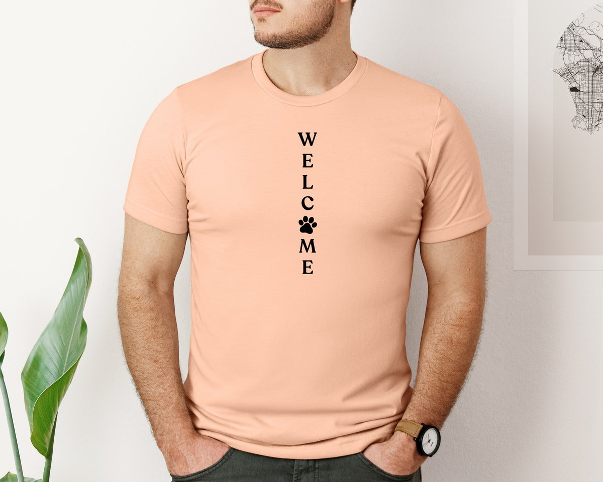 brand:Bella Canvas|color:Heather Peach|Welcome Porch Sign 22 Graphic T-Shirt