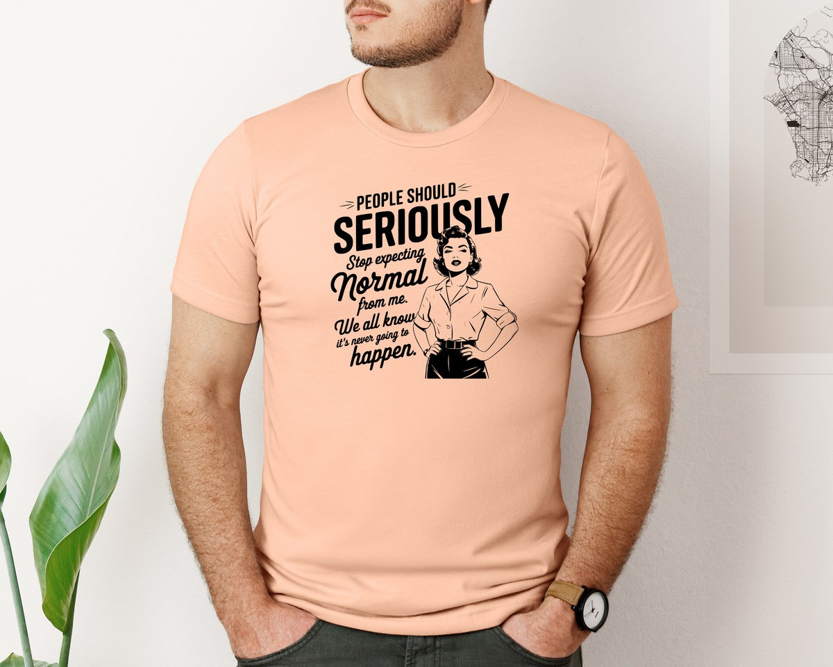 brand:Bella Canvas|color:Heather Peach|Vintage Funny Trendy Woman Shirt Design Graphic T-Shirt