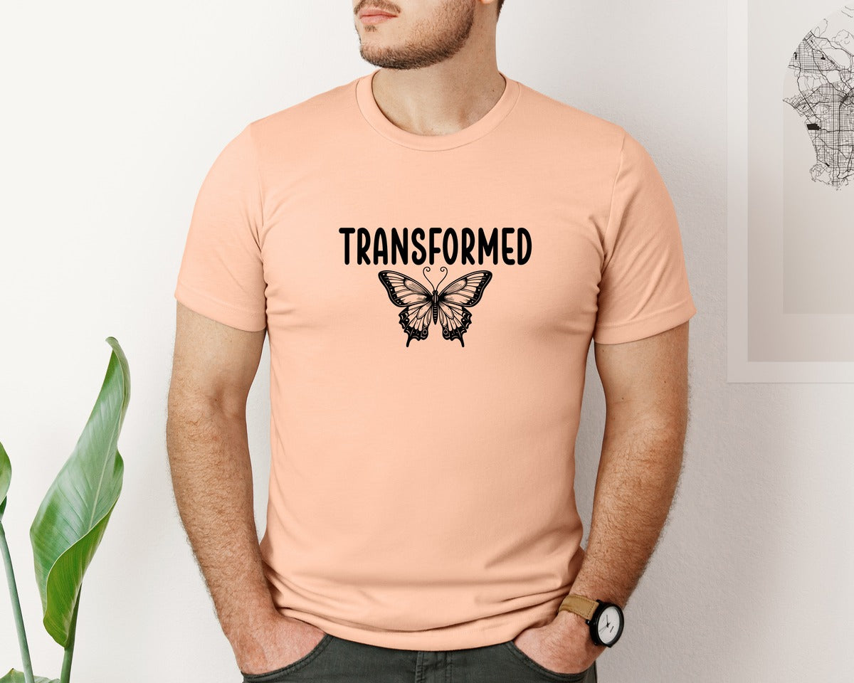 brand:Bella Canvas|color:Heather Peach|Boho Christian Sleeve Design Graphic T-Shirt
