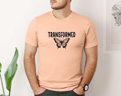 brand:Bella Canvas|color:Heather Peach|Boho Christian Sleeve Design Graphic T-Shirt