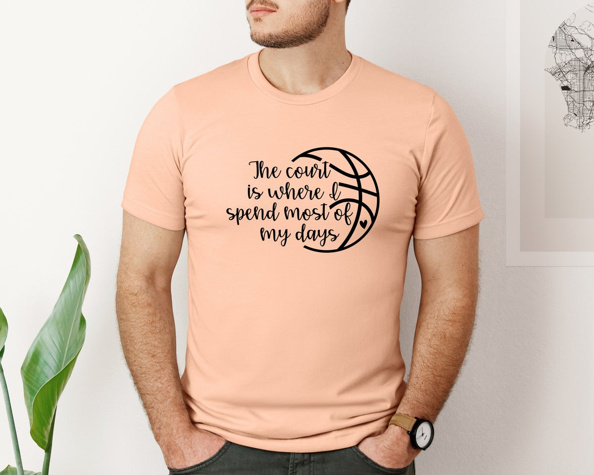 brand:Bella Canvas|color:Heather Peach|Basketball Mom 80 Graphic T-Shirt