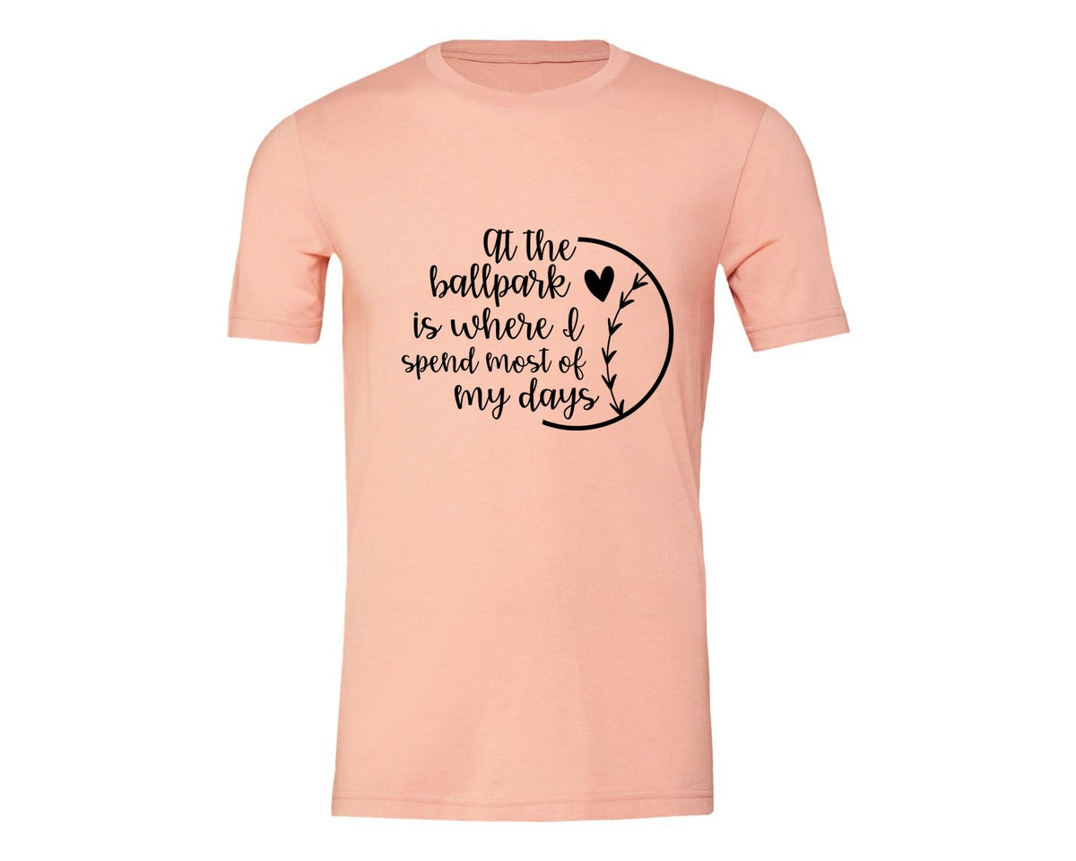 brand:Generic|color:Heather Peach|Baseball Mom Softball Mom 2 Graphic T-Shirt