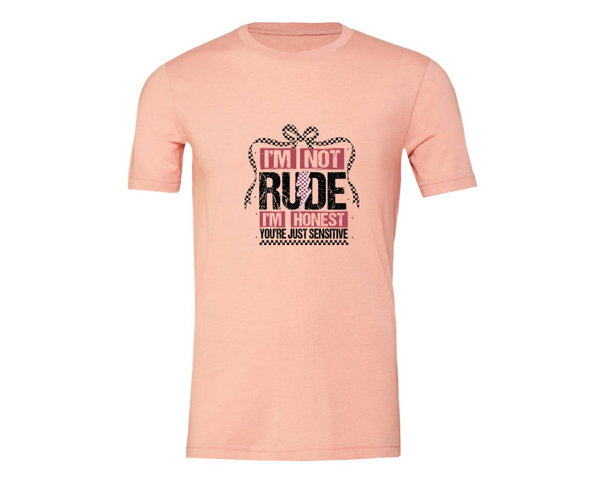 brand:Generic|color:Heather Peach|Im Not Rude Snarky Sarcastic 2 Graphic T-Shirt