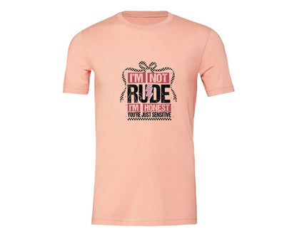 brand:Generic|color:Heather Peach|Im Not Rude Snarky Sarcastic 2 Graphic T-Shirt