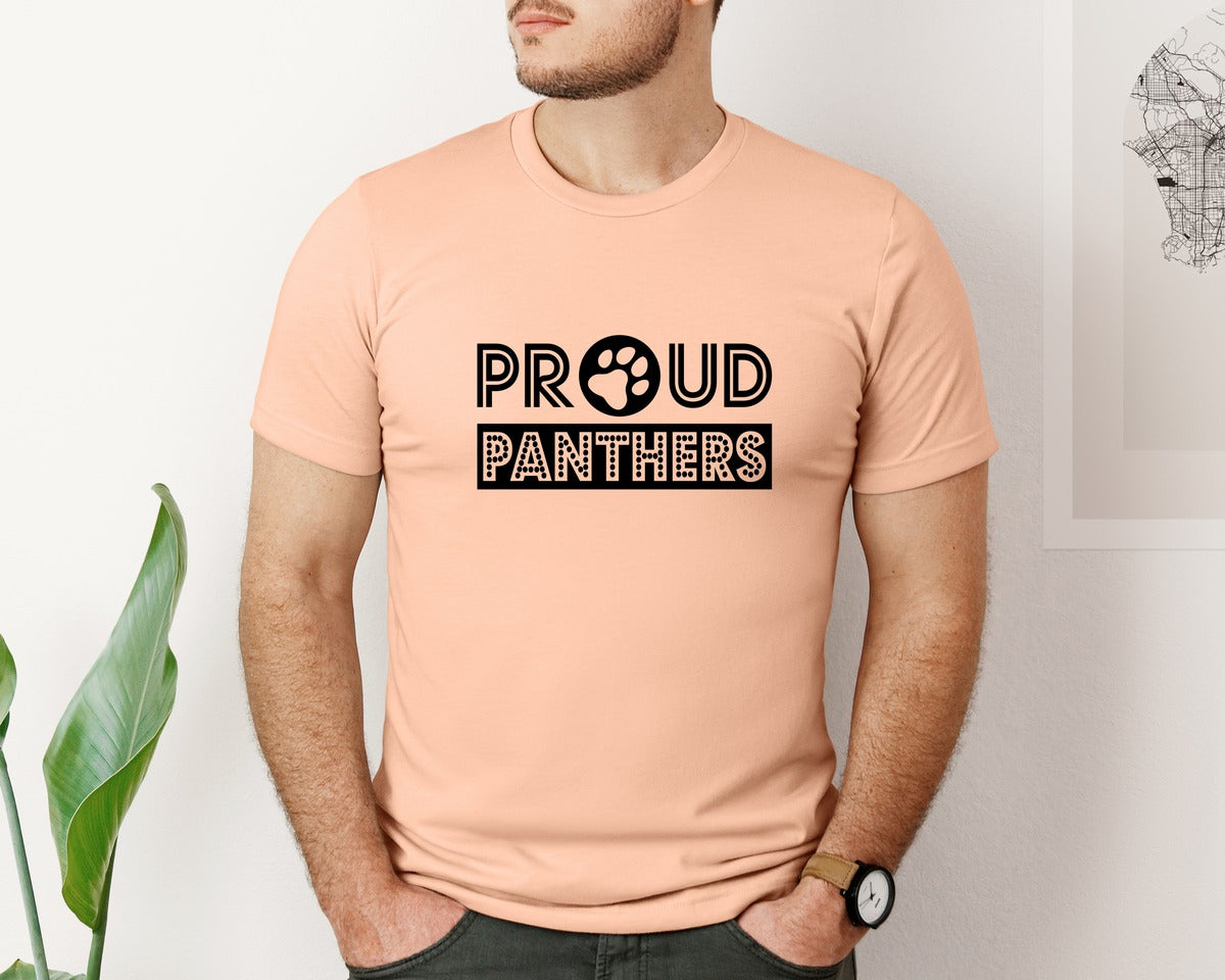 brand:Bella Canvas|color:Heather Peach|Panthers 4 In 1 Pack Graphic T-Shirt