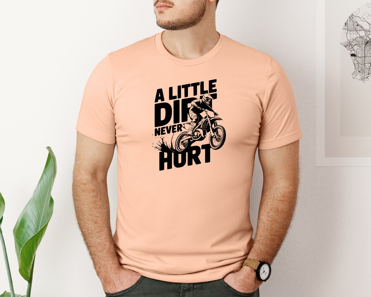 brand:Bella Canvas|color:Heather Peach|A Little Dirt Never Hurt T Shirt Des Graphic T-Shirt
