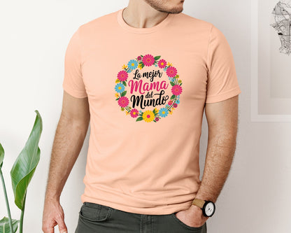 brand:Bella Canvas|color:Heather Peach|Spanish Mothers Day 6 Graphic T-Shirt