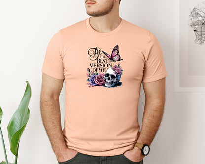 brand:Bella Canvas|color:Heather Peach|Be The Best Version Of You Self Love 2 Graphic T-Shirt