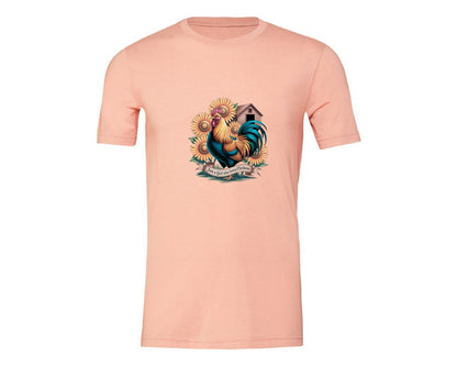 brand:Generic|color:Heather Peach|Just A Girl Who Loves Chickens 10 Graphic T-Shirt