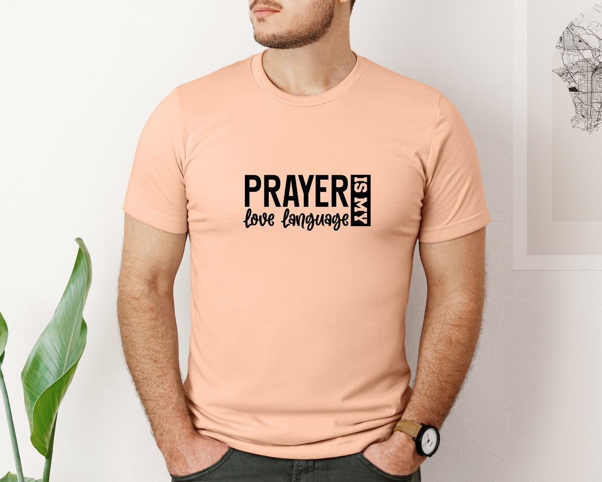 brand:Bella Canvas|color:Heather Peach|Pray With Me Christian Front Back Graphic T-Shirt