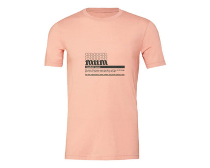 brand:Generic|color:Heather Peach|Mother Mum Funny Definition Graphic T-Shirt