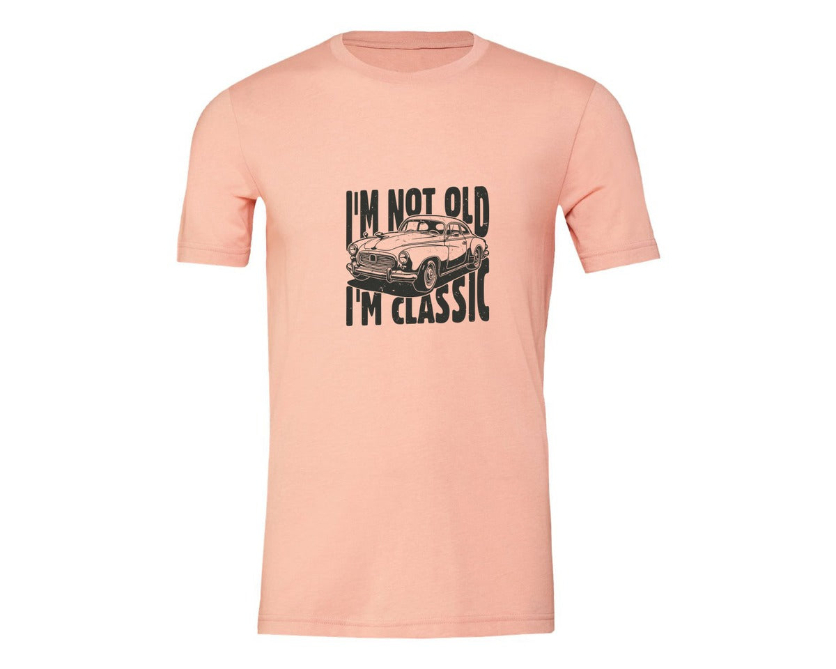 brand:Generic|color:Heather Peach|Im Not Old Im Classic Vintage Car 3 Graphic T-Shirt
