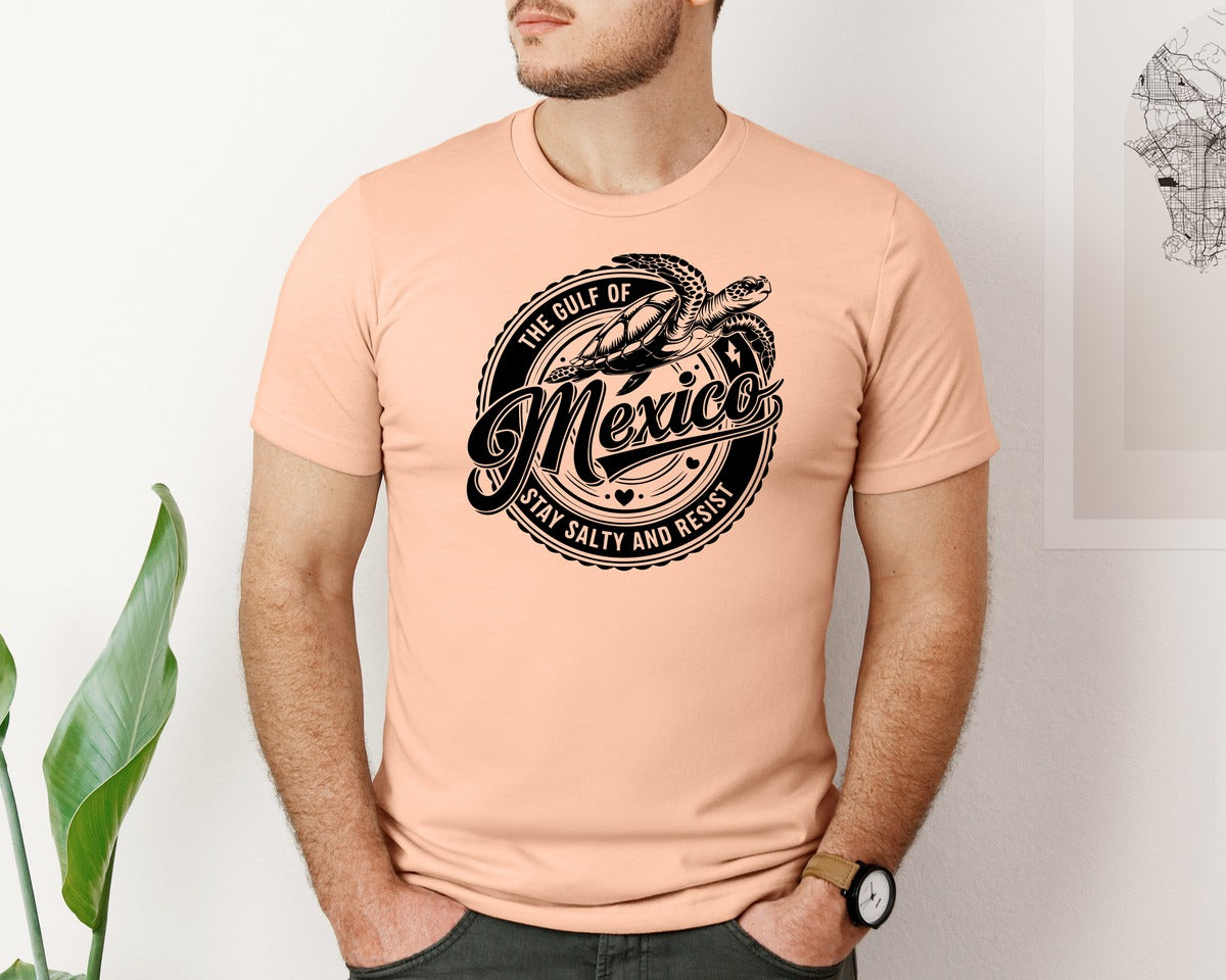 brand:Bella Canvas|color:Heather Peach|Gulf Of Mexico Turtle Beach Graphic T-Shirt