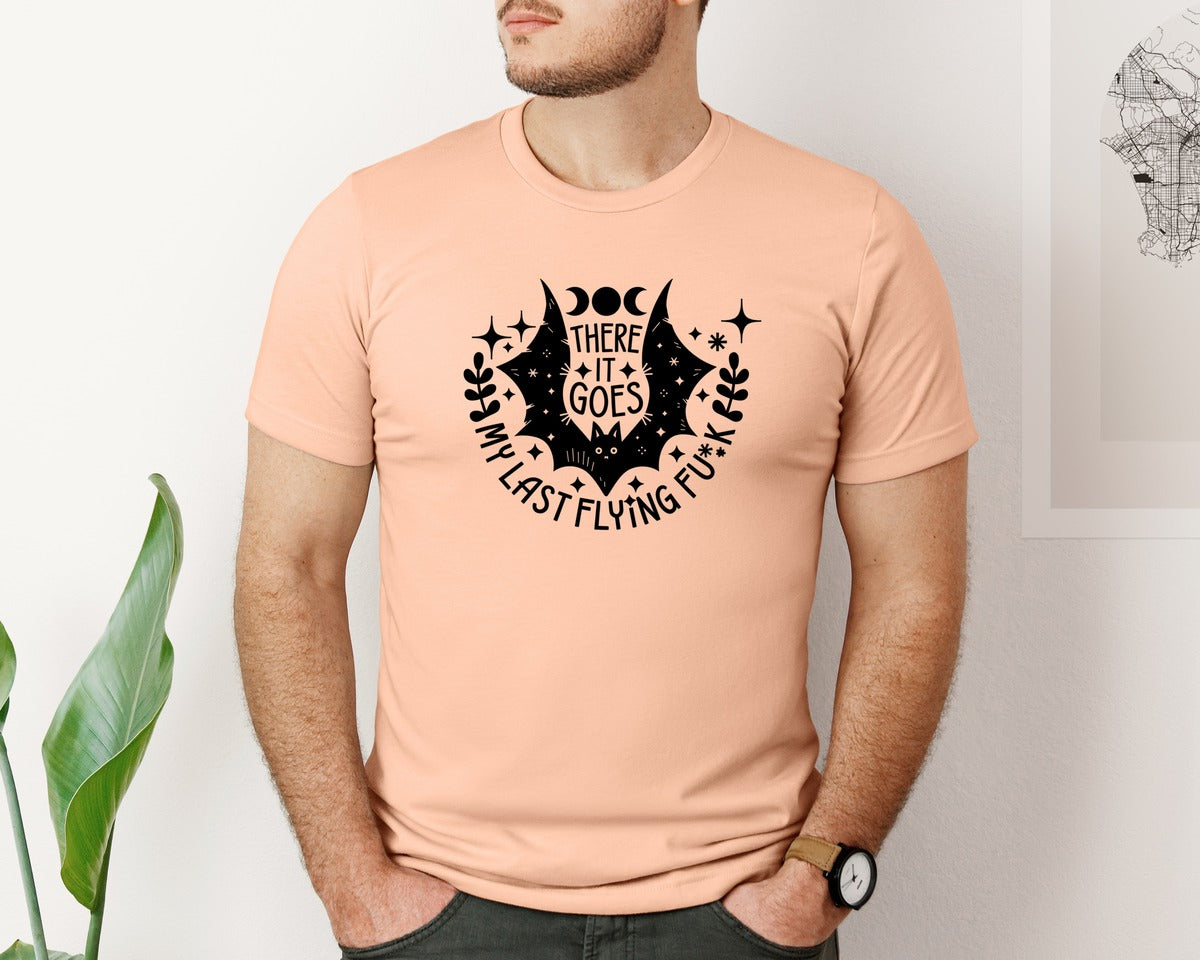 brand:Bella Canvas|color:Heather Peach|There It Goes My Last Flying Fck 2 Graphic T-Shirt