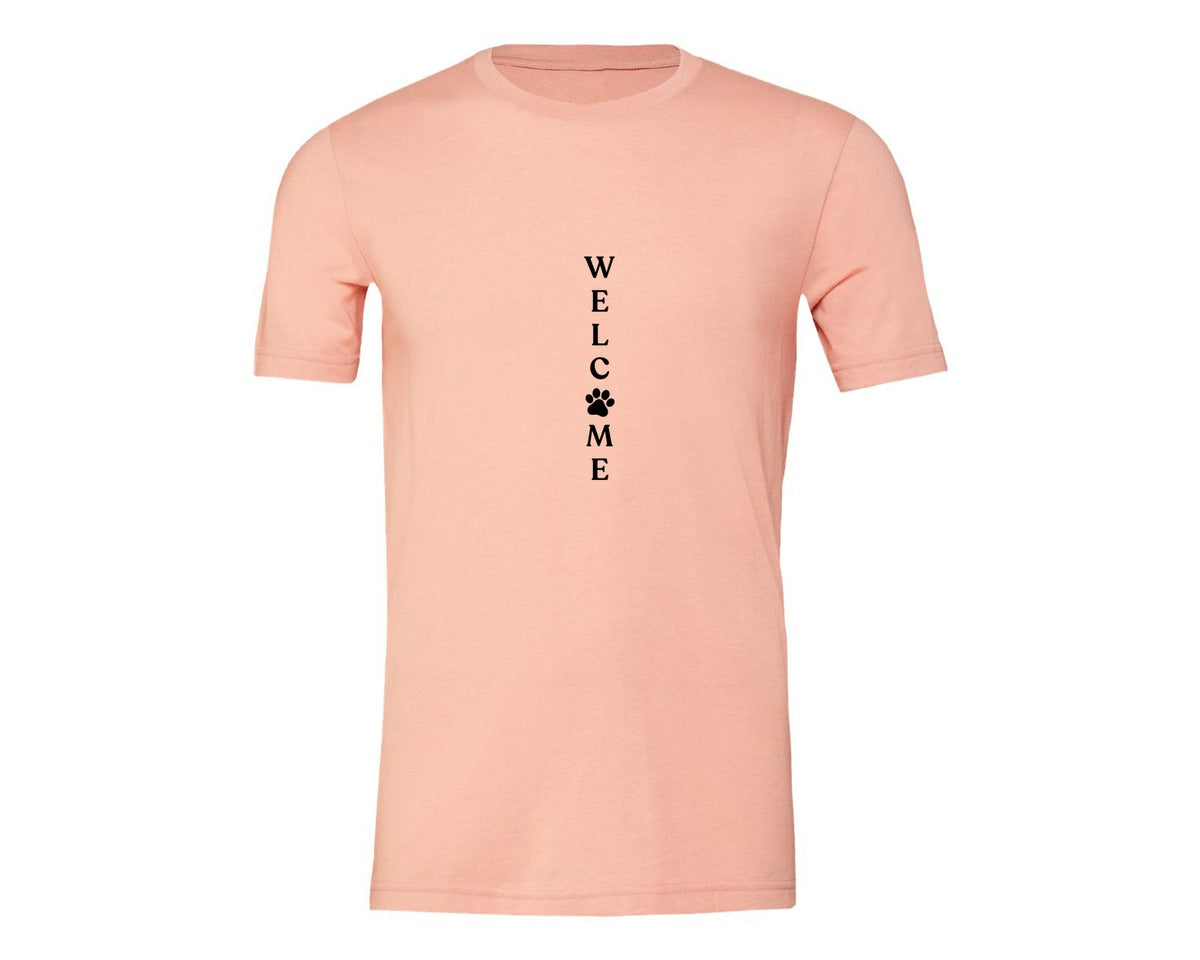 brand:Generic|color:Heather Peach|Welcome Porch Sign 22 Graphic T-Shirt