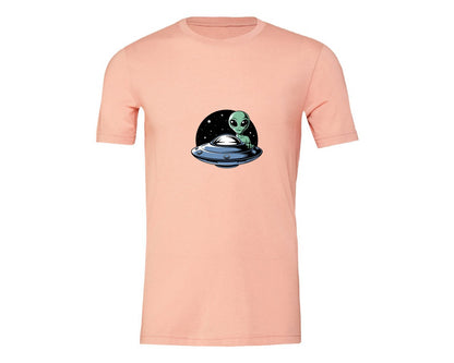 brand:Generic|color:Heather Peach|Retro Vintage Ufo Alien T Shirt Design 4 Graphic T-Shirt