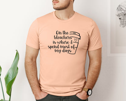 brand:Bella Canvas|color:Heather Peach|On The Bleachers Sports Mom Graphic T-Shirt