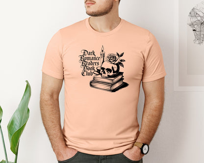 brand:Bella Canvas|color:Heather Peach|Dark Romance Readers Book Club T Shi Graphic T-Shirt
