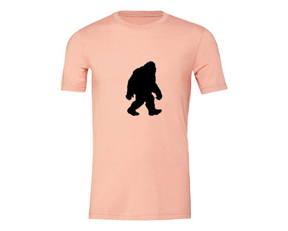 brand:Generic|color:Heather Peach|Bigfoot Sasquatch Figure Design Graphic T-Shirt