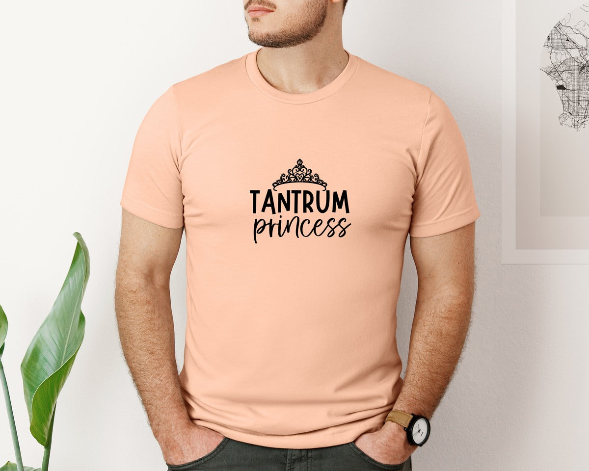 brand:Bella Canvas|color:Heather Peach|Tantrum Princess Graphic T-Shirt