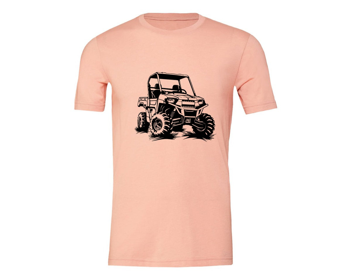 brand:Generic|color:Heather Peach|Atv Atv Riding Graphic T-Shirt