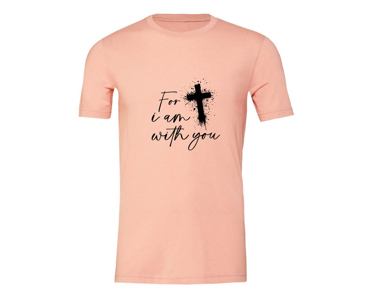 brand:Generic|color:Heather Peach|Fear Not Christianity Bible Graphic T-Shirt