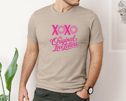 brand:Bella Canvas|color:Heather Tan|Christian Love Religious Valentine Graphic T-Shirt