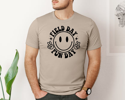 brand:Bella Canvas|color:Heather Tan|Field Day Fun Day Field Day Graphic T-Shirt