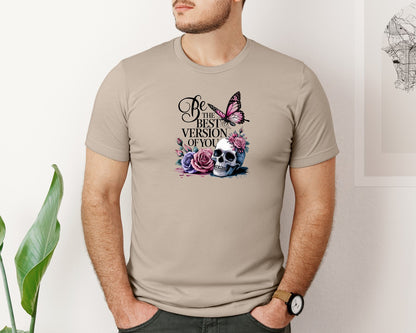 brand:Bella Canvas|color:Heather Tan|Be The Best Version Of You Self Love 2 Graphic T-Shirt