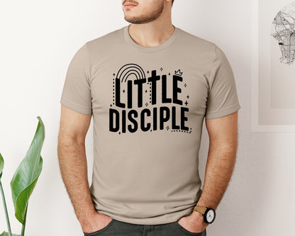 brand:Bella Canvas|color:Heather Tan|Retro Little Disciple Tshirt Kids Graphic T-Shirt