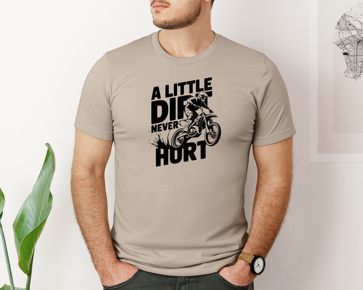 brand:Bella Canvas|color:Heather Tan|A Little Dirt Never Hurt T Shirt Des Graphic T-Shirt