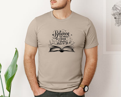 brand:Bella Canvas|color:Heather Tan|Between The Pages Of A Book Is A Lovely 24 Graphic T-Shirt