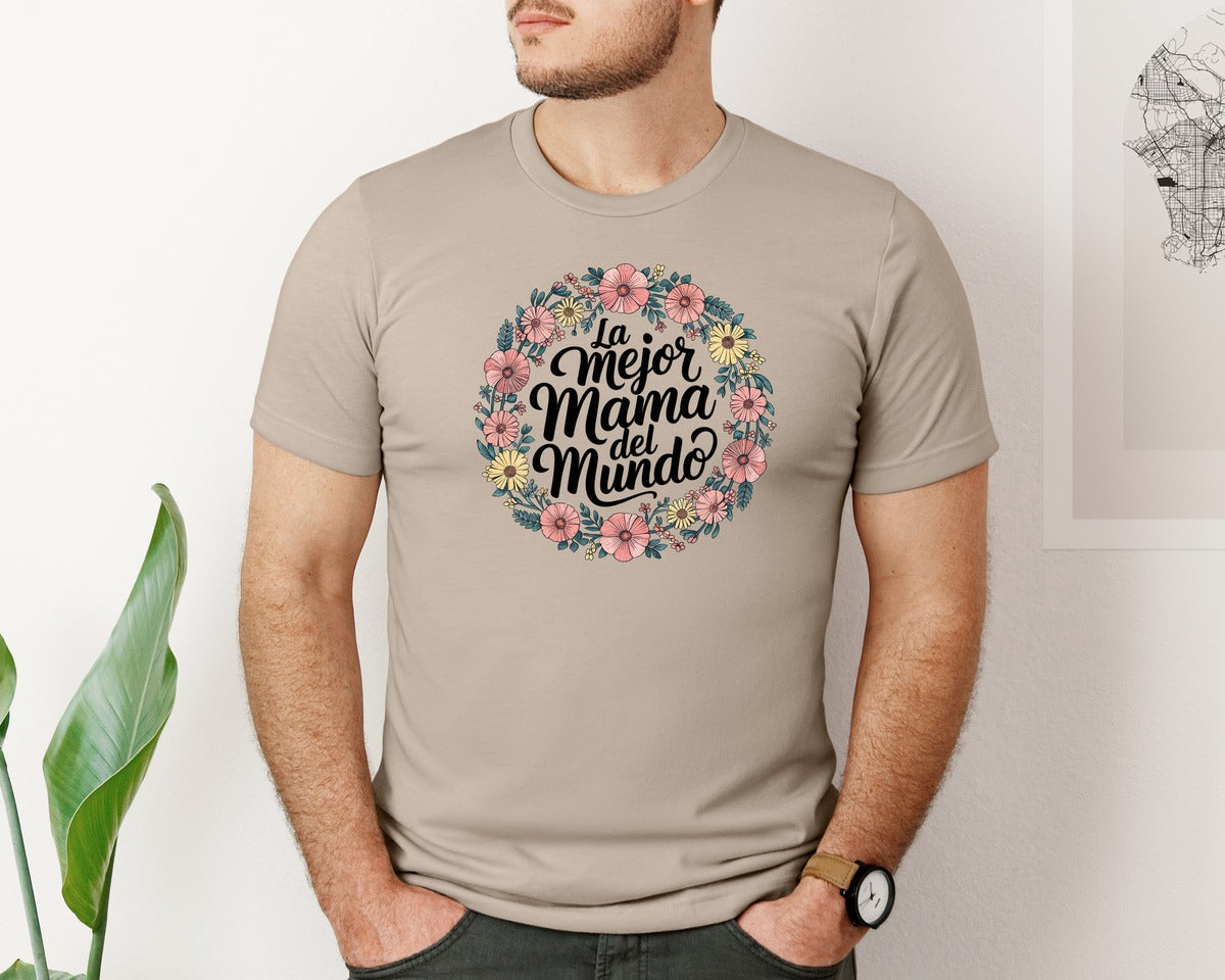 brand:Bella Canvas|color:Heather Tan|Spanish Mothers Day 5 Graphic T-Shirt
