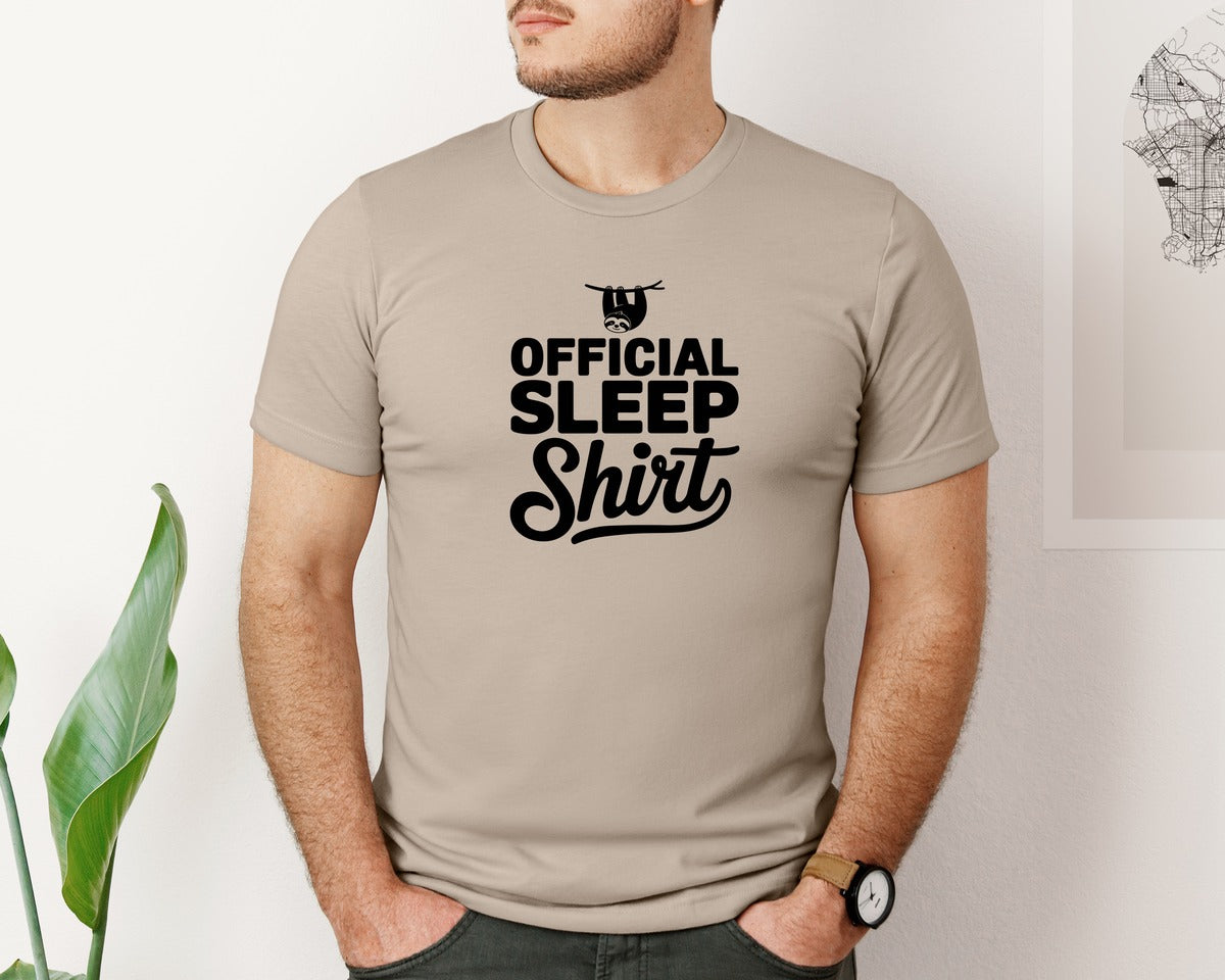 brand:Bella Canvas|color:Heather Tan|Official Sleep Shirt T Shirt Graphic T-Shirt