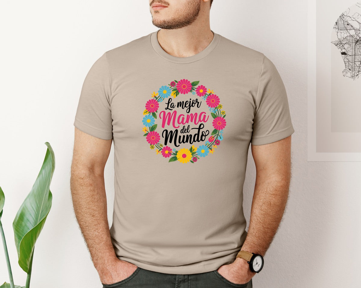 brand:Bella Canvas|color:Heather Tan|Spanish Mothers Day 6 Graphic T-Shirt