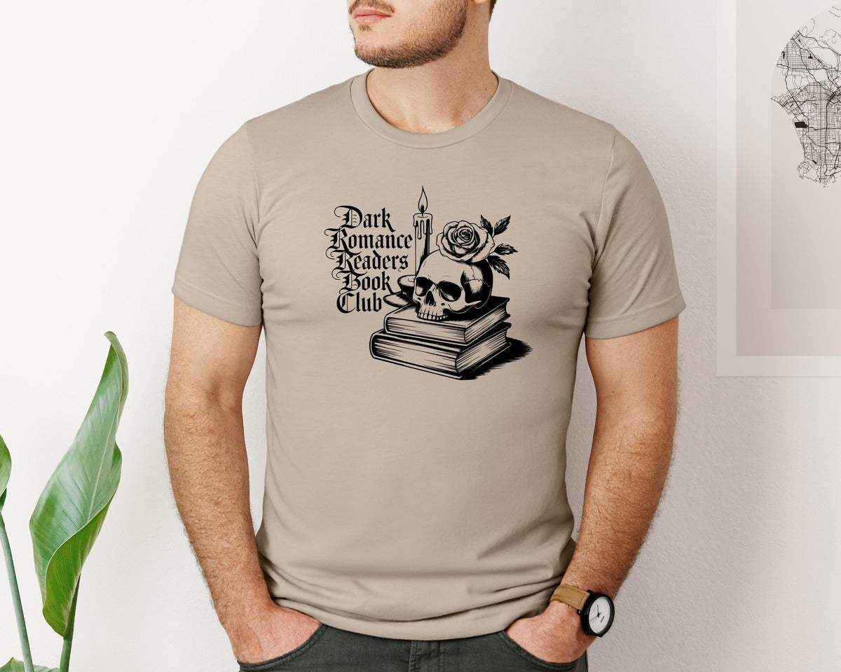 brand:Bella Canvas|color:Heather Tan|Dark Romance Readers Book Club T Shi Graphic T-Shirt