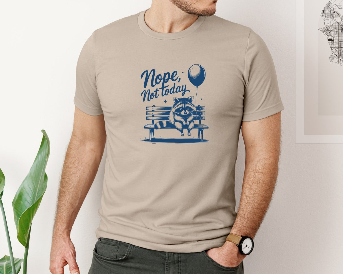 brand:Bella Canvas|color:Heather Tan|Nope Not Today Design 47 Graphic T-Shirt