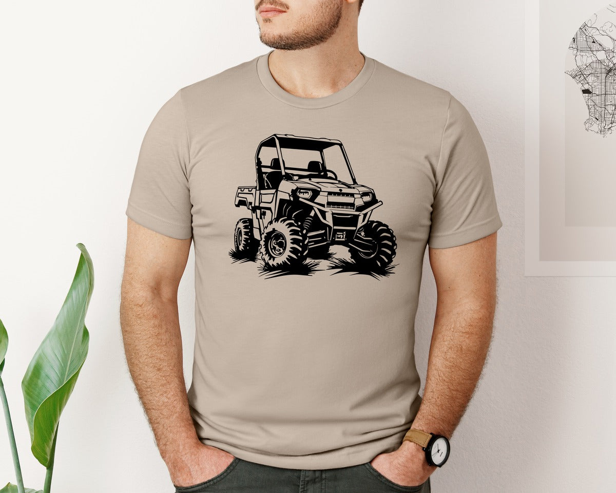 brand:Bella Canvas|color:Heather Tan|Atv Atv Riding Graphic T-Shirt