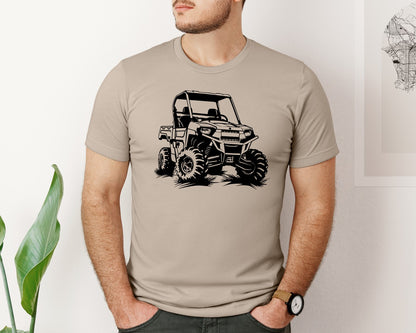 brand:Bella Canvas|color:Heather Tan|Atv Atv Riding Graphic T-Shirt