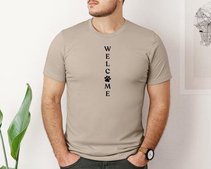 brand:Bella Canvas|color:Heather Tan|Welcome Porch Sign 22 Graphic T-Shirt