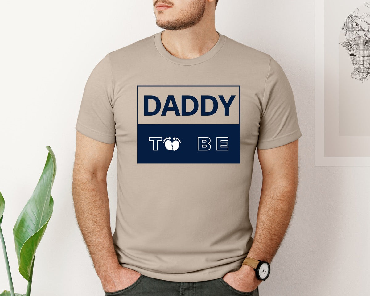 brand:Bella Canvas|color:Heather Tan|Daddy To Be Pregnancy Announcement 2 Graphic T-Shirt